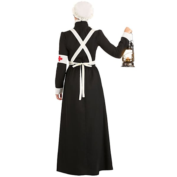 Halloween-kostymer för kvinnor, Cosplay-piga-klänning, Show-kostym, Sjuksköterska-rollspel, Lång klänning XL