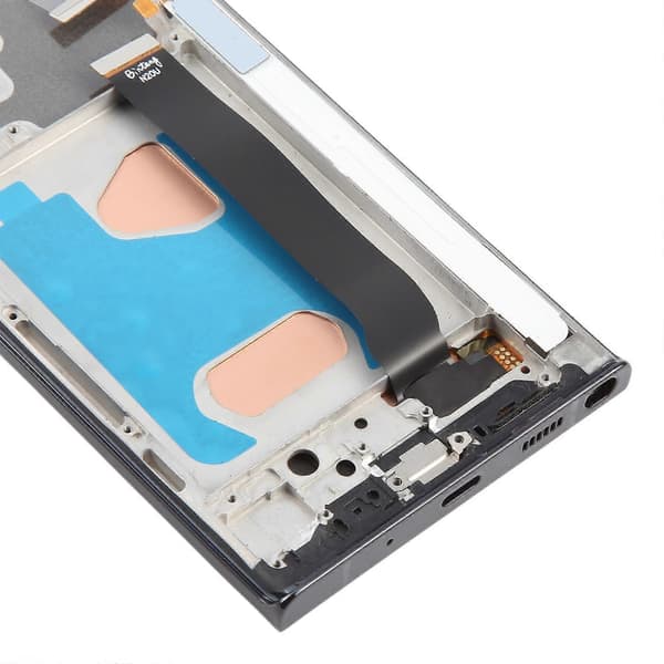 För Samsung Galaxy Note20 Ultra SM-N986B 6,72 tum TFT LCD-skärm Digitizer Komplett enhet med ram, stöder inte fingeravtrycksidentifiering Black