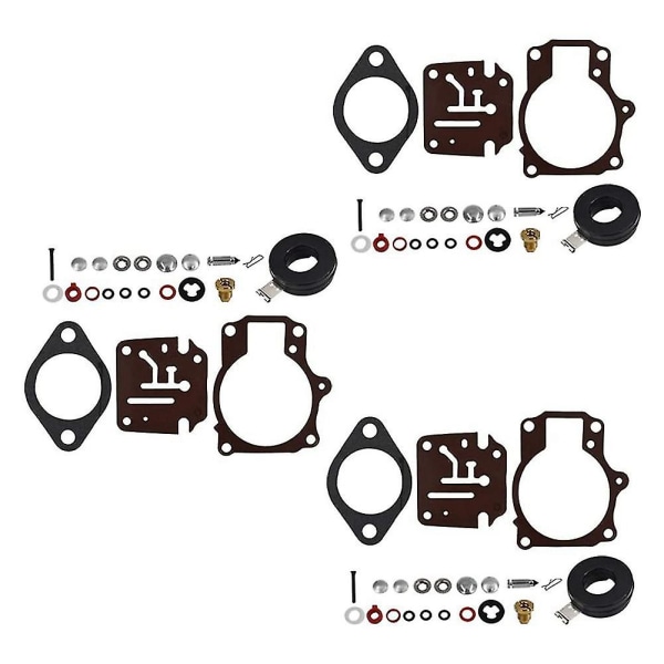 3 X forgasser Carb Rebuild Reparasjonssett og flytepassform for Johnson Evinrude 396701 65 70 75