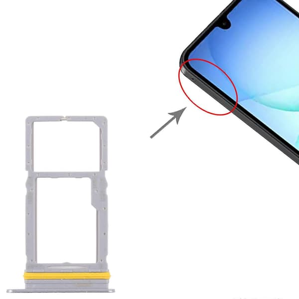 Til Samsung Galaxy A17 5G SM-A176B KOMPATIBEL SIM + Micro SD-kortbakke Silver