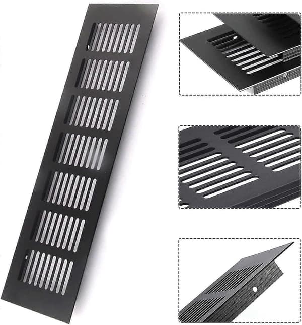 Rektangulær Ventilationsrist Forsænket Aluminium Ventilationsrist Udendørs Ventilationsrist Til Skab Og Soveværelse V