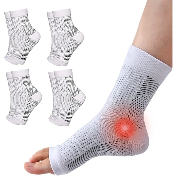 Compression Socks for Women and Men 4 PAIRS Neuropathy Socks Ankle Support Foot Protector Neuro Socks Relief Socks