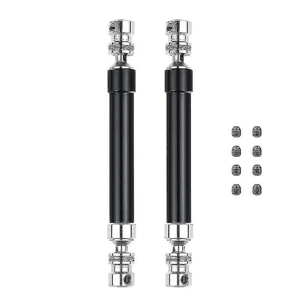 2st Metall Cvd Drivaxel 110-160mm Kompatibel med 1/10 Rc Rock Crawler Axial Scx10 90046 Trx4, Svart Hög Kvalitet