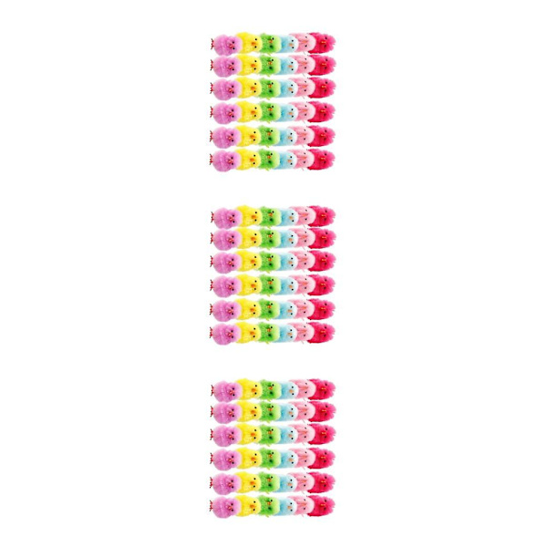 1/3/5 36 stycken realistiska chenille påskkycklingar för korg påsk 3PCS