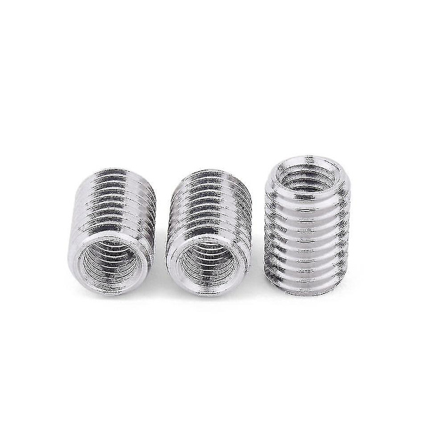5 stycken Inre Yttre Gängade Hål Rörkoppling Transportör Silver-adapter Skruv Outer M10-Inner M8