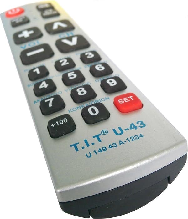 2025 Newest Universal Remote Control with Large Buttons - Retail Packaging (U-43) U-43
