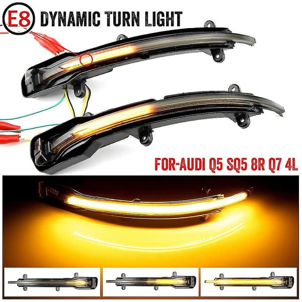 Par LED Dynamisk Blinklys Sidespeil Blinker Kompatibel med Q5 Sq5 8r 2010-2017