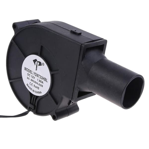 Bbq luftventilator grill picnic camping ild kulstarter 12v 1.88a 26mm