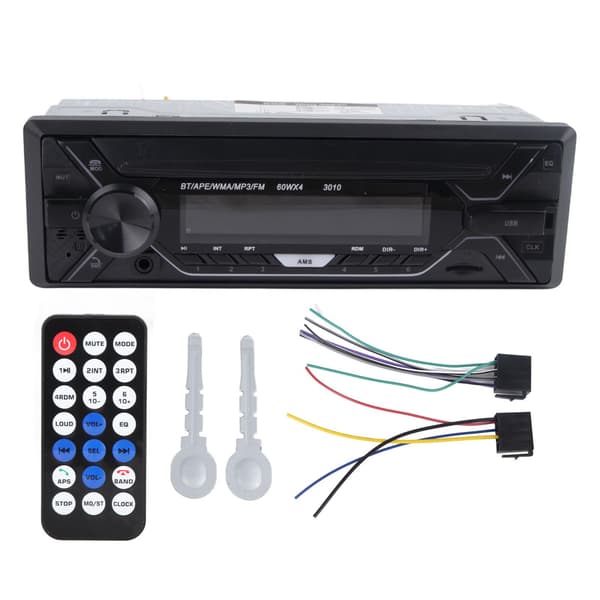 Single Din Bluetooth MP3 Player 12V 24V FM Radio Receiver with Adjustable Backlight