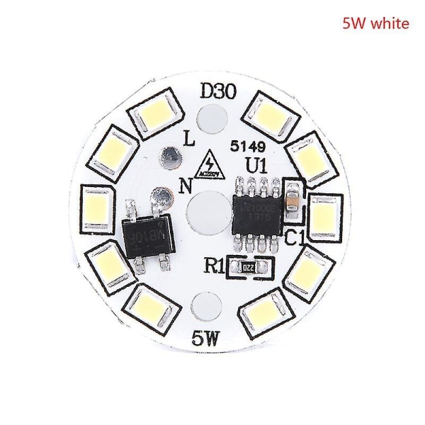 Led Bulb Patch Lamp Smd Plate Circular Module Ljuskällsplåt för Bulb Light_x005f_x000d_ 5w white