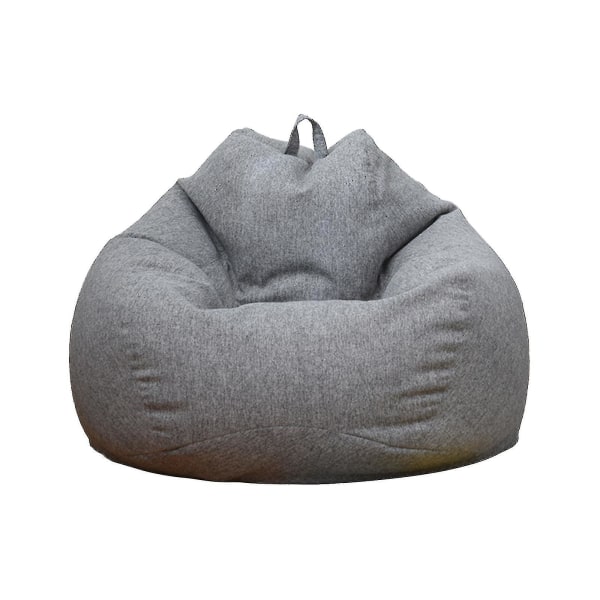 Ny ekstra stor sækkestole Sofa Sofa Betræk Indendørs Lazy Lounger Til Voksne Børn Kampagnepris Gray 80 * 90cm