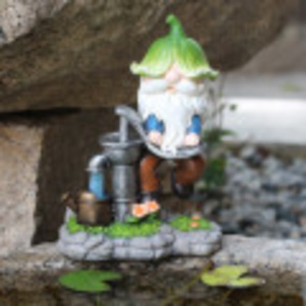 Solar Fairy Gnome Patsas Lamppu Kääpiö ja Bud Hat