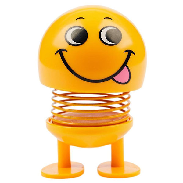 Personoitu Auton Jousi-Päänyökkäysnukke - Jousien Tanssiva Hahmo Leikkikalu Auton Kojelaudan Koristeeksi No. 6 Cute