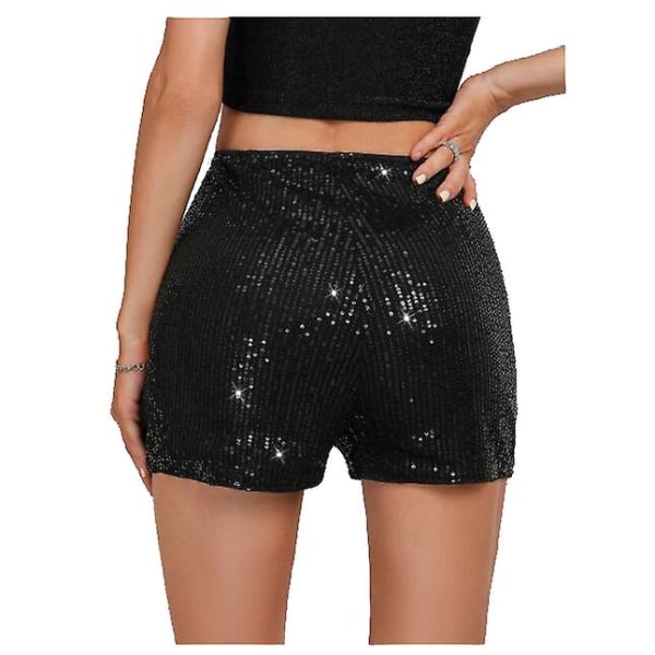 Dame-shorts med høy elastisk midje Glitter Party Shorts L