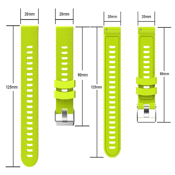 2 stk. Garmin Vivoactive 3 Silikone Urrem Armbånd til Garmin light green