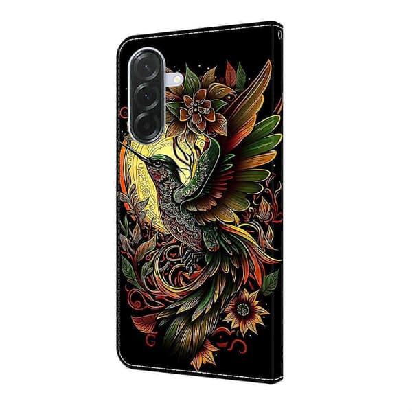Galaxy A36 5G Läderfodral med Plånboksstativ & Mönstrat Flipskydd Multicolor Lark
