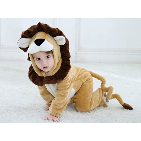 Reedca Vauvan Dinosauruksen Puku Lapsille Ihastuttava Huppari Onesie Eläinpuku Halloween Lion 3-6 Months