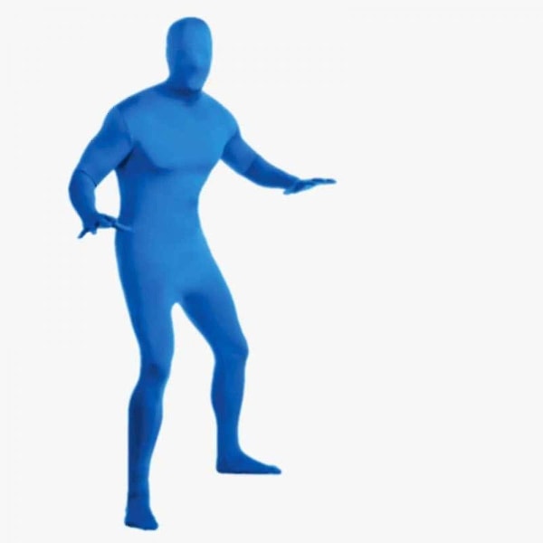 Helkroppsdräkt för kvinnor och män - Halloweenkostymer för vuxna och barn - Perfekt för Halloween-scenframträdanden Light blue XXL