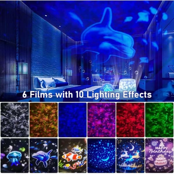 Ocean Night Light Projector, Kids Galaxy Projector for Bedroom, N