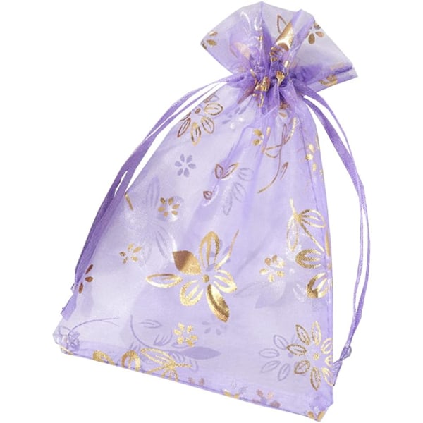 Organza Bags Organza Gift Bags Gift Bags Wedding Jewelry Bags Perfect for Advent Calendar -30pcs 13x18cm/5.1x7.1inch Purple