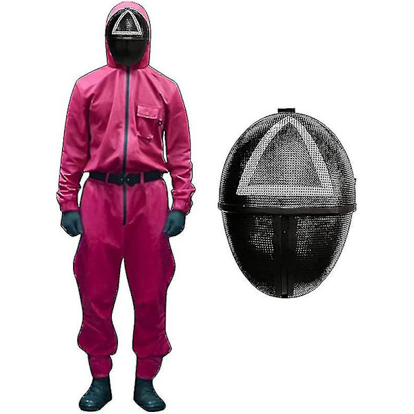 Kostumefest Karneval Enkeltdelt Maske Firedelt Sæt   U Triangle XXL