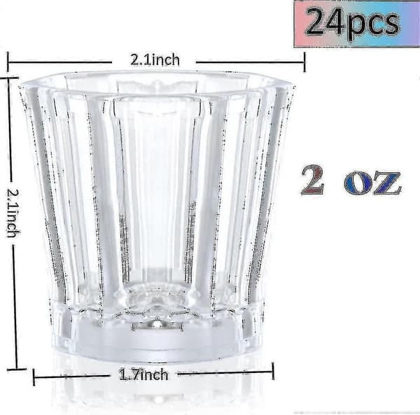 Sæt med 24 LED lysende shotglas, kompatible med sjov til lysende fester