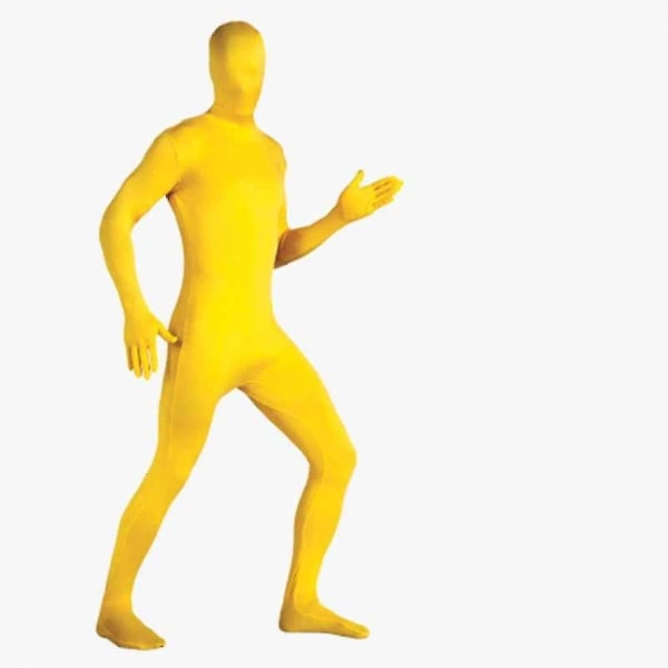 Kvinna Herr helkroppsdräkt Halloween kostymer för vuxna barn perfekt för halloween scenframträdanden Yellow M