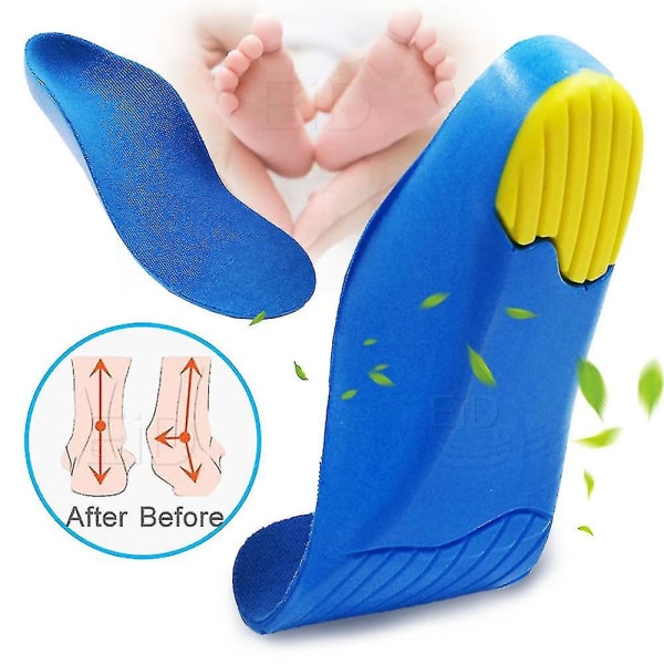 Barn Barn Ortotics Innersåler For Flat Feet Buestøtte Korreksjon Fotpleie For Kid Ortopedisk innersåle Sko Innlegg EU33-35 22.5cm