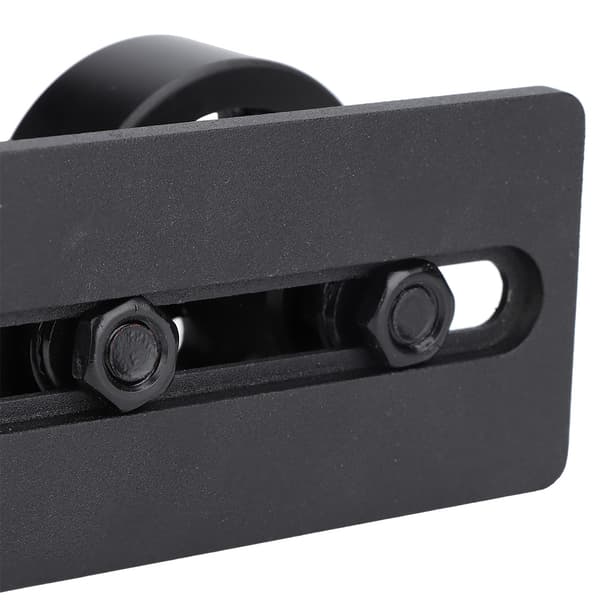 Adjustable Carbon Steel Floor Guide for Sliding Barn Door - Double Roller with a Small Roller