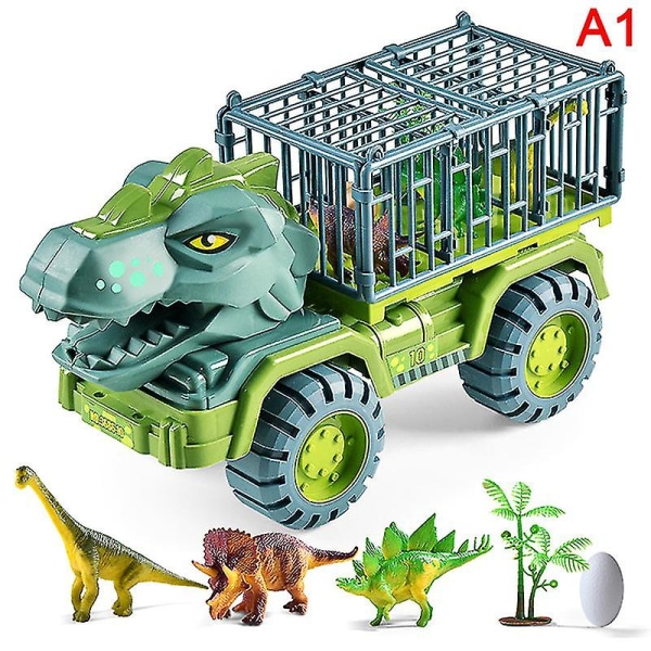 Billeksak Dinosaurier Transport Bilhållare Lastbil Leksak Pull Back Vehicle Toy Multi-color A5