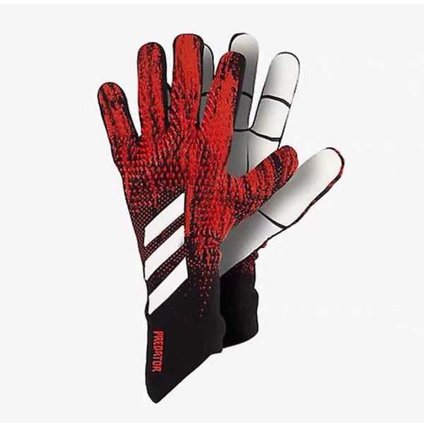 Professionelle silikonegummi Vandtætte skridsikre handsker Latex fodboldmålmandshandsker for voksne børn #1 red and black 7