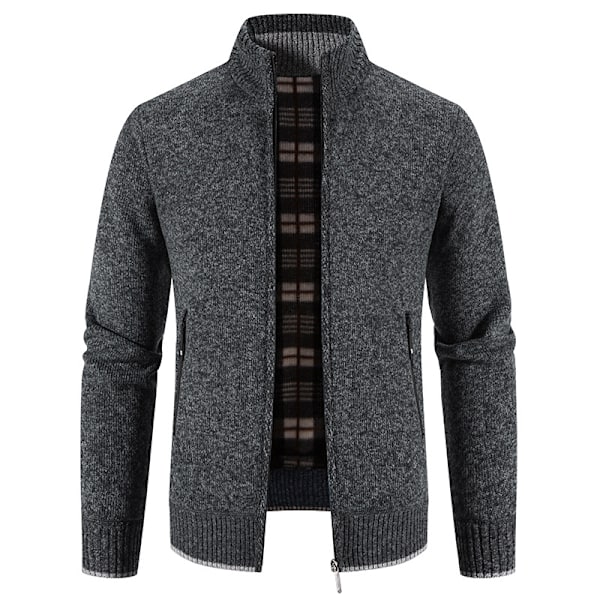 Neulotut vapaa-ajan neuletakit miehille, tummanharmaa Dark Grey M