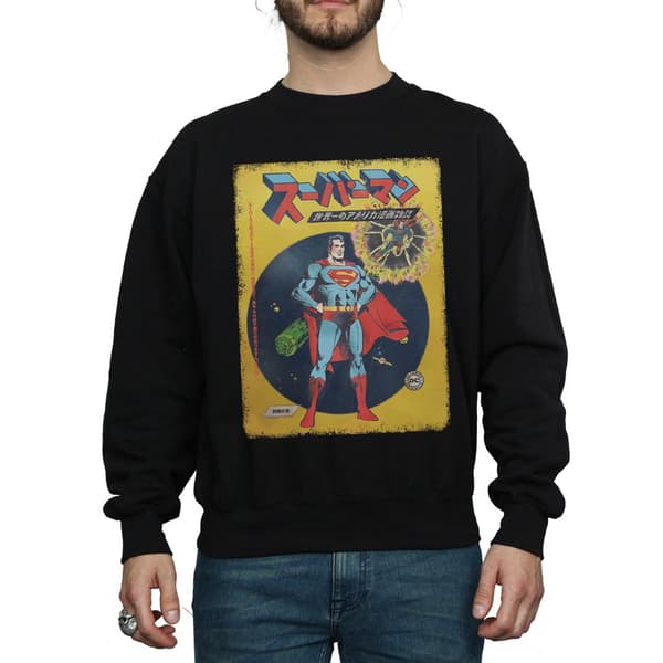 DC Comics Herr Superman International Cover Sweatshirt M Svart Black Black M