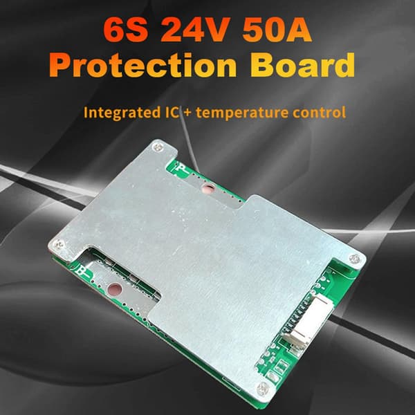 6S 24V 50A Litiumbatteriskyddskort med batteribalans/förbättra PCB BMS-skyddskort SilverGreen