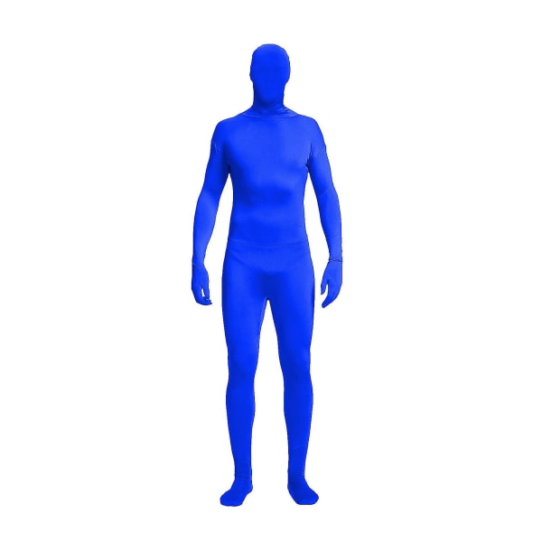 Helkropsdragt, helkropsfotografering Chroma Key Bodysuit Stretch-kostume til fotovideo Specialeffekt Festival Cosplay Royal blue 140CM
