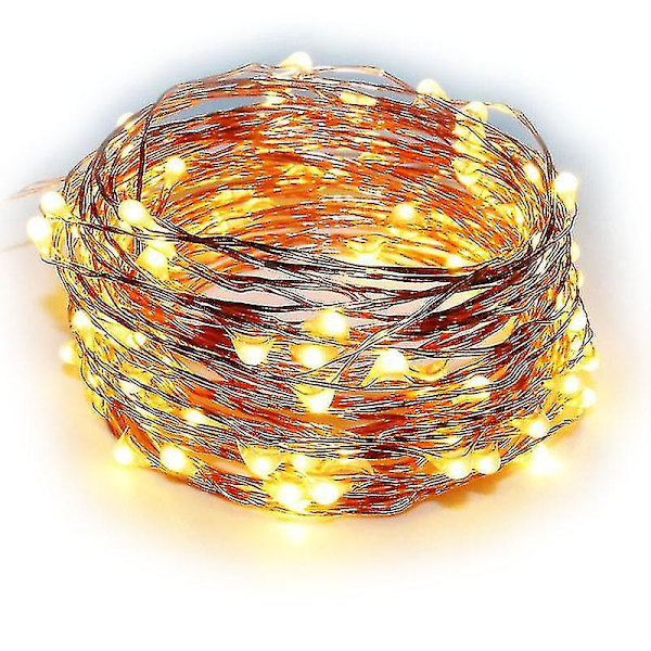 30m 50m 100m LED-valosarjat Koristelu Makuuhuoneen sisustus Uusivuosi Garl Copper Warm White 20M With controller