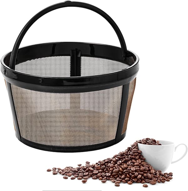Gjenbrukbart kaffefilter, 4 kopps kurv kaffefiltre erstatning kaffe