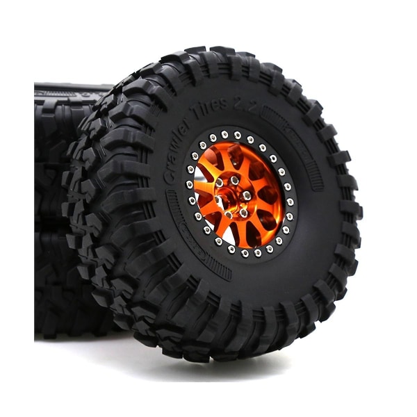 4 kpl 130 mm 2,2 tuuman kumirenkaat Pyöränrenkaat 1/10 Rc Crawler Car Axial Scx10 Wraith Rr10 Capra