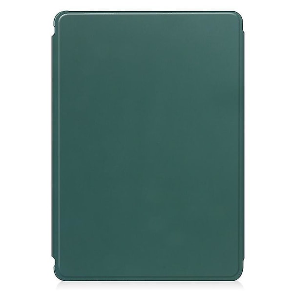 Kompatibel med Samsung Galaxy Tab A9+ 360 Rotasjon Transparent Smart Lærveske med Tastatur Dark Green