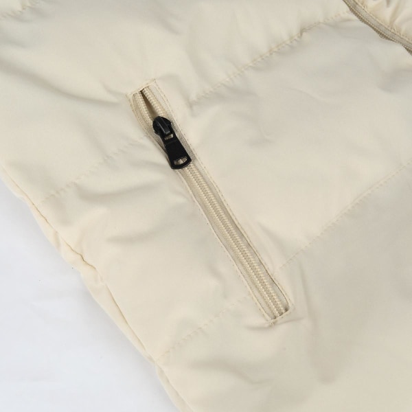Seeunique herre letvægts packable puffer dunvest ærmeløs quiltet jakke frakke Khaki XL