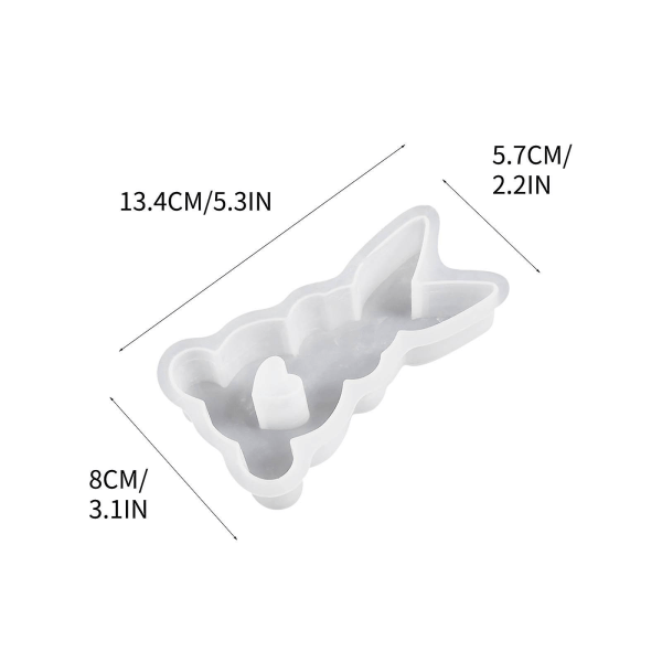 Silikoneforme til påskekanin. Bageform til påskehare. Påskehare silikoneform til gips. Sojavokslys NUO20241341 D