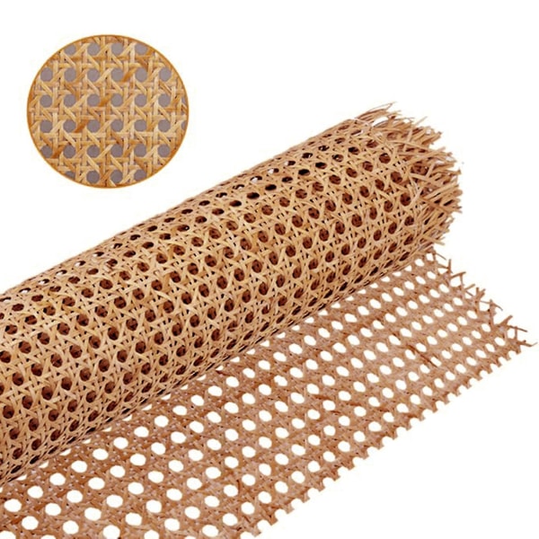 1 rulle imiteret rattan-net burr fri stærk gør-det-selv caning møbler indretning projekter mesh cane net til hverdagen 55cm