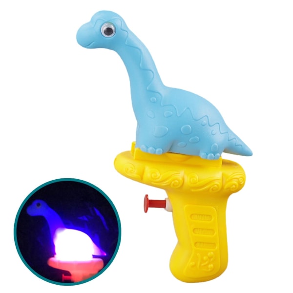 Vattenpistol Leksak Anti-läckage Trycktyp Glow In The Dark Grepp Cartoon Dinosaur Robust Sommar Utomhus Simning Lek Vatten Skytte Leksak Semesterpresent Blue