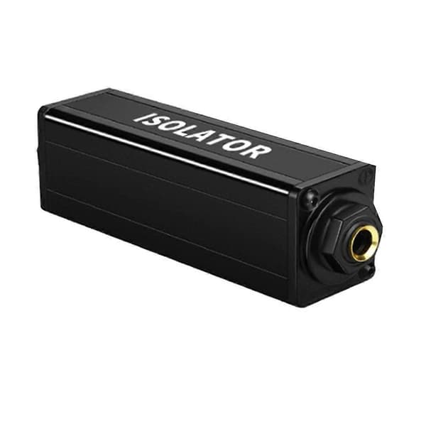 6.5 Audio Isolator Lydstrøm Støj Eliminator Jordløkke Isolator TS Audio Isolator Lydbalan Black