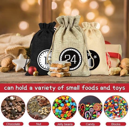 Adventskalender med 24 rom i stilig pose