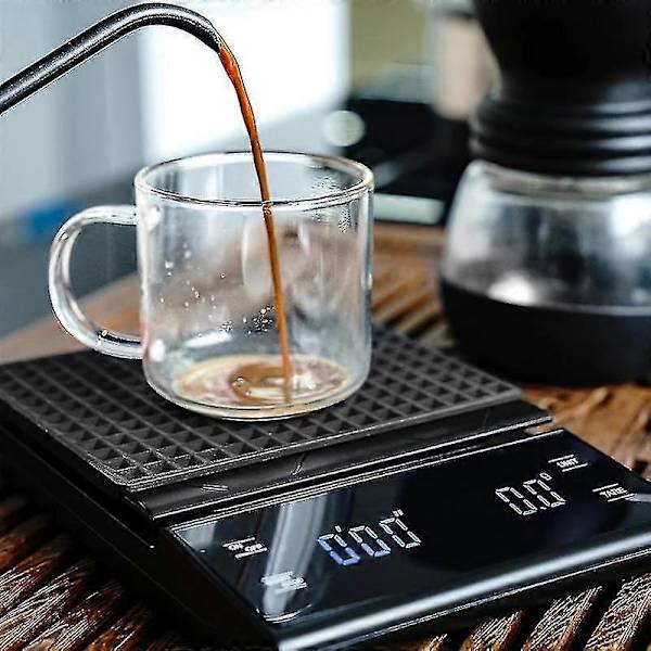 Electronic Kitchen Scale, Portable Digital Coffee Scale with Timer, High Precision LED Display, Scale for Home Use