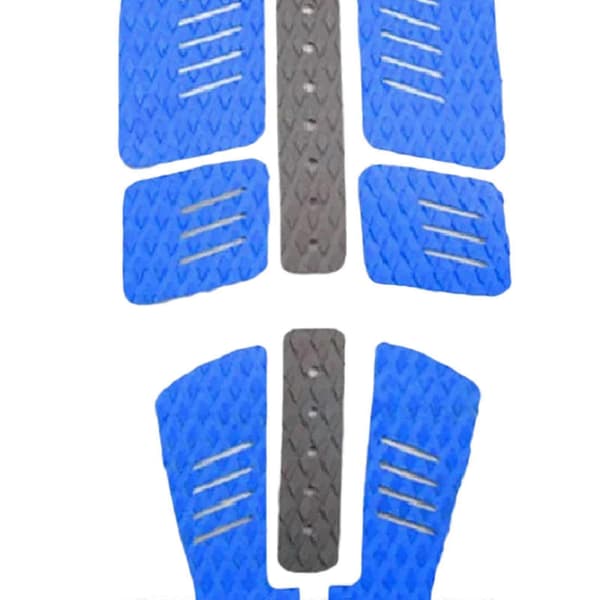 8 stk. Surf Traction Pad Surfbræt Pads til Entusiaster Paddle Board Surfbræt Sort Grey Blue As described