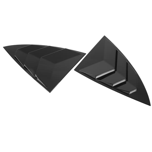 2PCS Side Window Spoiler Smooth Surface Triangle Splitter Screen Protector Replacement for Tesla Model Y 2021 to 2023 Black