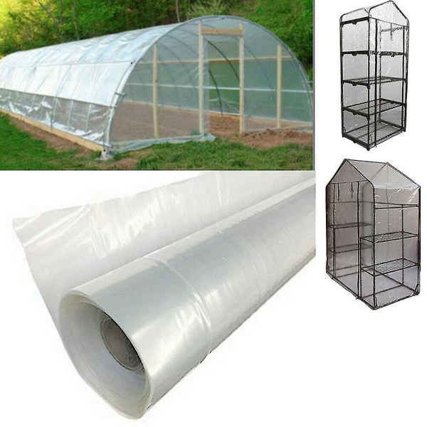 Farfi 0,04mm Drivhus Landbrugsdyrkning Polyethylen Cover Clear Film Sheeting 4x5m