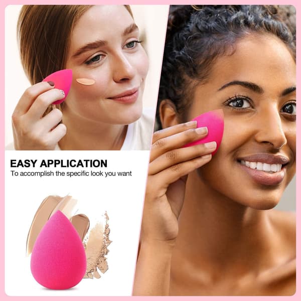 Makeup-svampesæt - 4 stk. - Latexfri, bløde makeup-svampe
